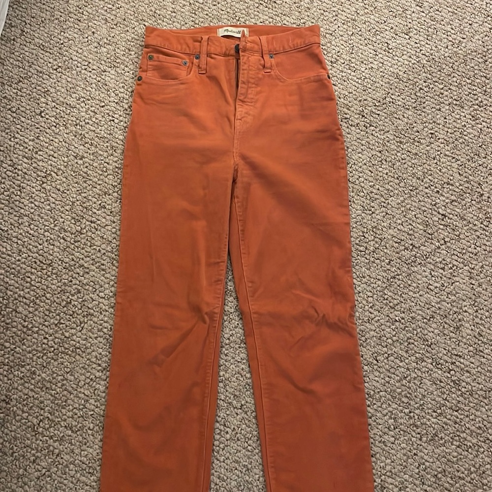 Madewell orange corduroy